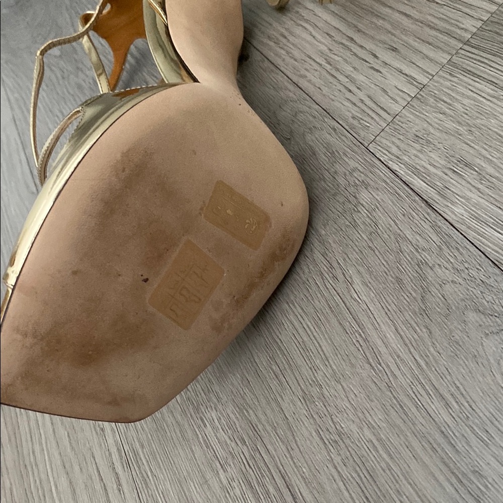 Jimmy Choo Gold Women's Heels - Picture 3 of 5